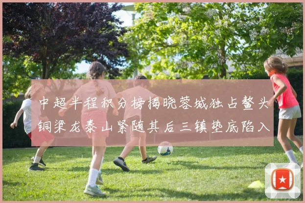 中超半程积分榜揭晓蓉城独占鳌头铜梁龙泰山紧随其后三镇垫底陷入困境